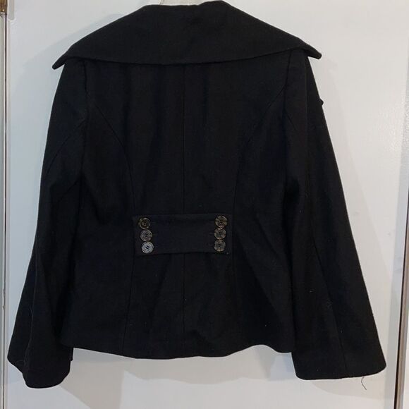 Marvin Richards Pea Coat Black Women’s Small worn a couple times great condition - Picture 6 of 8